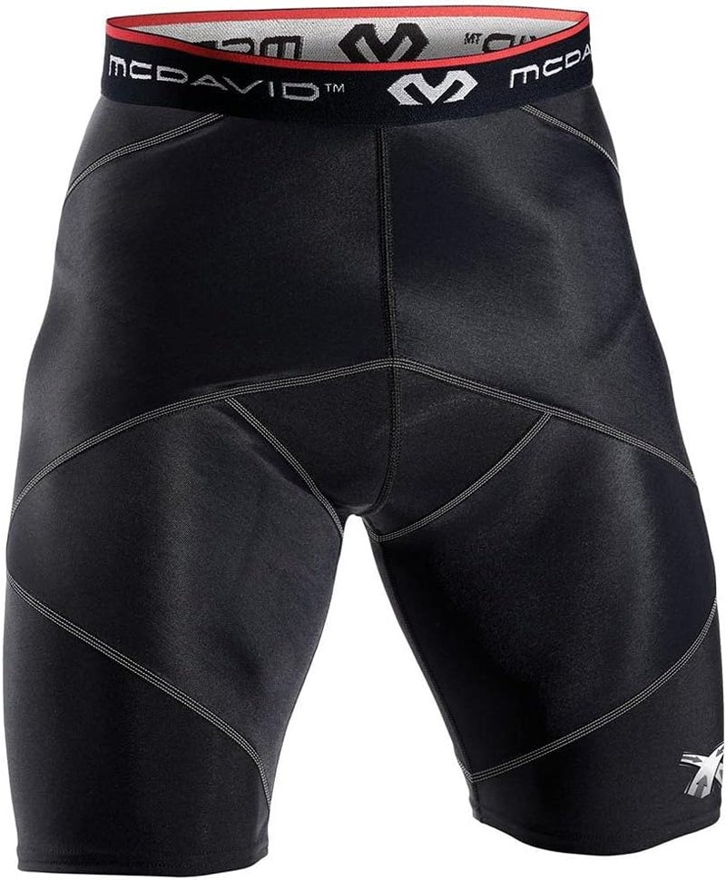Compression Shorts, Thick Supportive Gym Shorts for Muscle Recovery. Cross Compression Short for Fitness. Black Short